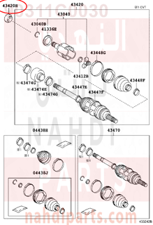 90311C0030,OIL SEAL, FRONT DRIVE SHAFT, LH,صوفة زيت عكس أمامي يسار