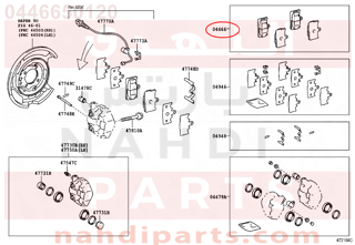 0446650120,REAR BRAKE PADS,قماش فرامل خلفى  