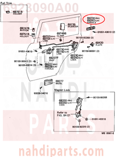 6923090A00,HANDLE ASSY, REAR DOOR OUTSIDE, يمين   ,مقبض آسى ، باب خلفي خارجي ، يمين   