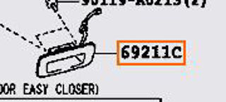 768020C020E0,HANDLE, BACK DOOR OUTSIDE,مقبض خارج باب خلفي