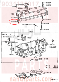 9031135017,SEAL, OIL(FOR CRANKSHAFT FRONT,صوفة زيت امامية