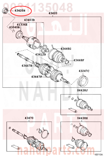 9031135048,SEAL, OIL(FOR DIFFERENTIAL SIDE BEARING RETAINER),صوفة زيت عكس أمامي يسار