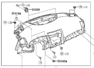5540106111B1,PAD SUB-ASSY, INSTRUMENT PANEL SAFETY,ملحقات طبلون 