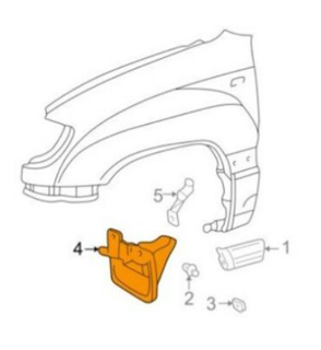 7662260060,MUDGUARD SUB-ASSY, FRONT FENDER, LH,دعامة 