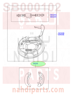 SB000102,SHOE & LINING KIT-RR BRAKE,N/A