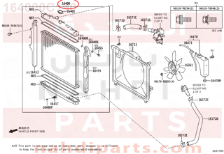 164000C190,RADIATOR ASSY,لديتر ماء - مبرد مكينه