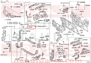 5320106190,SUPPORT SUB-ASSY, RADIATOR,صاجة واجهة  - قاعده اللديتر وقفل الكبوت