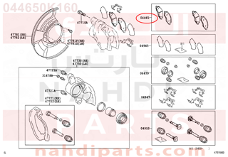 044650K160,BRAKE PADS,قماش فرامل أمامي