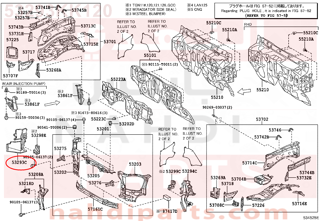 53293KK120,DEFLECTOR, RADIATOR SIDE, RH),هواية رديتر مكيف -حاجز هواء 