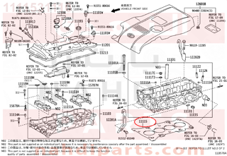 1111531110,GASKET, CYLINDER HEAD,وجه راس مكينة 