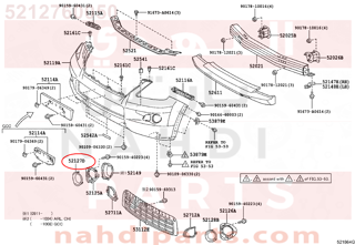 5212760050,COVER, FRONT BUMPER HOLE, RH,غطاء كشاف يمين - بدون فتحه كشاف