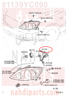 81139YC090,COVER, HEADLAMP SOCKET,تغطية، كشافات SOCKET