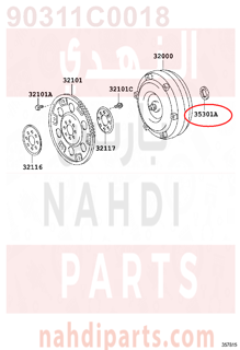 90311C0018,SEAL, OIL (FOR FRONT OIL PUMP),صوفة 