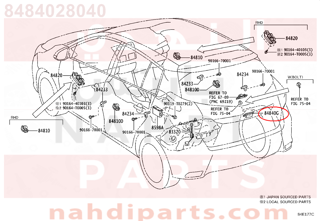 8484028040,SWITCH ASSY, BACK DOOR OPENER,سوتش فتح الشنطة