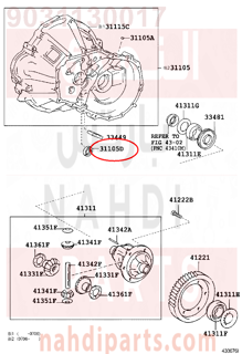 9031130017,SEAL, OIL, NO.1(FOR FRONT TRANSAXLE CASE),صوفة زيت