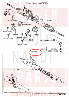 0444512150,GASKET KIT, POWER STEERING GEAR(FOR RACK & PINION),اصلاح علبة دركسون تحت 