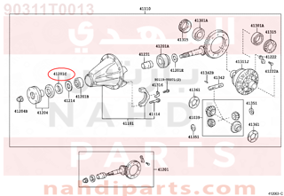 90311T0013,SEAL, TYPE T OIL (FOR FRONT AXLE DIFFERENTIAL CARRIER),صوفة زيت