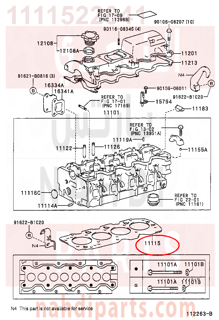 1111522041,GASKET, CYLINDER HEAD,وجه راس مكينة 