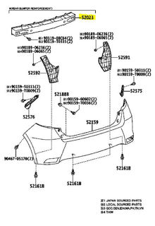 520230D100,REINFORCEMENT SUB-ASSY, REAR BUMPER,جسر صدام خلفي
