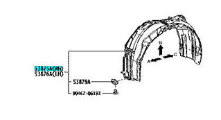 5387506260,LINER, FRONT FENDER, RH,بطانة رفرف أمامي يمين