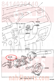 8414026140,SWITCH ASSY, HEADLAMP DIMMER,ASSY التبديل، كشافات DIMMER