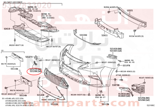 5312833020,COVER, FRONT BUMPER HOLE, LH,غطاء كشاف يسار - بدون فتحة كشاف