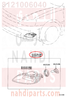 8121006040,LAMP ASSY, FOG,كشاف يمين 