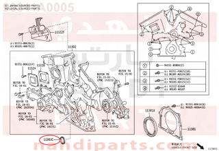 90311A0005,SEAL, OIL(FOR TIMING GEAR CASE OR TIMING CHAIN CASE),صوفة  صدر 