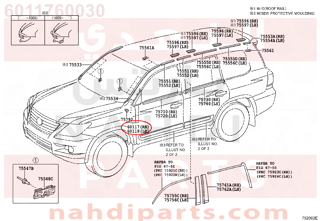 6011760030,COVER SUB-ASSY, FRONT PILLAR, UPR RH,غطاء 