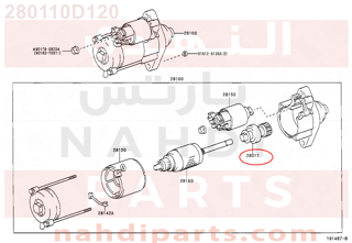 280110D120,CLUTCH SUB-ASSY, STARTER,وجه فلتر 