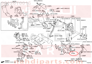 90126T0016,BOLT, STUD(FOR MANIFOLD TO CYLINDER HEAD),مسمار 