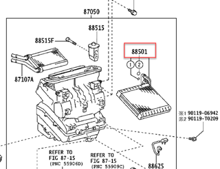 8850102320,EVAPORATOR SUB-ASSY, COOLER, NO.1,ثلاجة مكيف