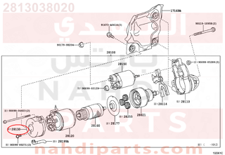 2813038020,FRAME ASSY, STARTER COMMUTATOR END,شاصيه 