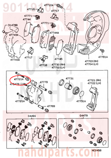 9011910014,BOLT(FOR FRONT DISC BRAKE CYLINDER MOUNTING),مسمار 