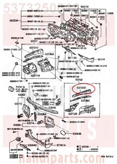 5373250010,MEMBER, FRONT APRON TO COWL SIDE, UPPER LH,وصلة شاصي 