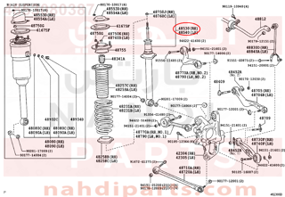 4853080387,ABSORBER ASSY, SHOCK, REAR RH,مساعد خلفى يمين 