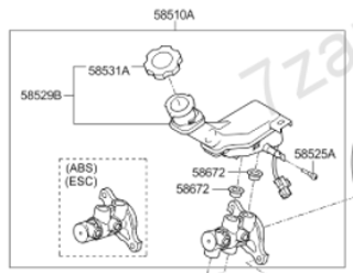 58510A4300,CYLINDER ASSY-BRAKE MASTER,CYLINDER ASSY-BRAKE MASTER