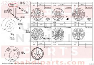 4260748020,VALVE SUB-ASSY, TIRE PRESSURE MONITOR (FOR SPARE),بلف الكفر