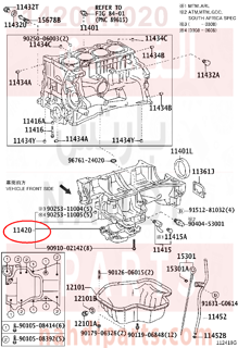 114200H020,CRANKCASE ASSY, STIFFENING,جرم عمود 