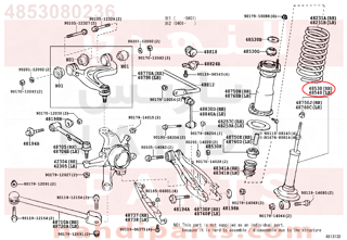 4853080236,ABSORBER ASSY, SHOCK, REAR RH,مساعد خلفى يمين 