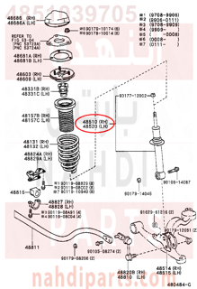 4851039705,ABSORBER ASSY, SHOCK, FRONT RH,مساعد أمامي يمين