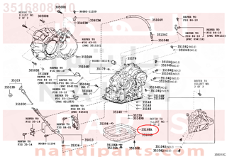 3516808010,GASKET, AUTOMATIC TRANSAXLE OIL PAN,قازقيت كرتير الجيربوكس 