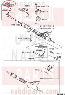 4504669205,END SUB-ASSY, TIE ROD, RH,ذراع دركسون خارجي - يمين