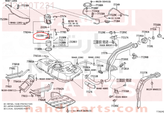 232200T231,PUMP ASSY, FUEL W/FILTER,طرمبة بنزين  مع الفلتر