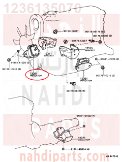 1236135070,INSULATOR, ENGINE MOUNTING, FRONT,كرسي مكينة