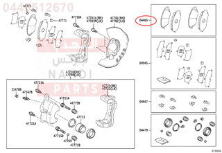 0446512670,BRAKE PADS,قماش فرامل أمامي