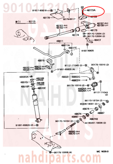 9010112104,BOLT, HEXAGON(FOR ANCHOR ARM ADJUSTING),مسمار