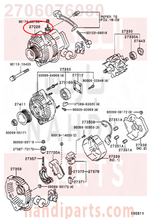 2706076080,ALTERNATOR ASSY,دينمو كهرباء - دينمو الشحن