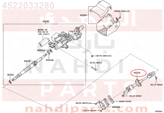 4522033280,SHAFT ASSY, STEERING INTERMEDIATE,عمود دركسون 