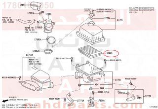 178010H050,ELEMENT SUB-ASSY, AIR CLEANER FILTER,فلتر هواء مكينة